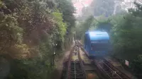 【pov】九华山百岁宫轨道缆车第一视角车尾记录