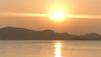 威海葡萄滩海水浴场日落 5.19