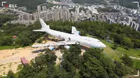 浙江舟山东海云廊12号入口废旧波音747