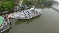 大疆AVTAT广州西堤码头南方大厦民国邮政中心白天鹅白鹅潭新码头（5）（之前的航母超近距离拍摄）