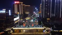 安康夜景—绕飞安澜楼