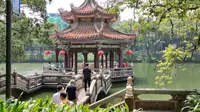 潮州西湖，八景之一，是休闲乘凉散步的好地方