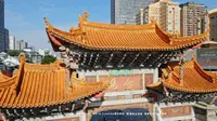 云南昆明地标金马碧鸡坊航拍，视频素材：画视记官网，BGM：Max Oazo、Moonessa-Once upon a Time
