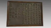 为纪念九一八92周年 ，东北烈士纪念馆首次展出国家一级文物——侵华日军为战死者建造的碑文铜牌原件。
