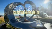 #自拍视频#秦皇岛#金梦海湾海滩凌晨五六点的金梦海湾，海风轻柔，晨光漫过海面。踏着软沙漫步，听浪声阵阵，静享海边独有的清晨温柔～