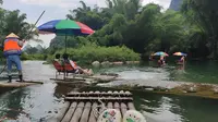 阳朔遇龙河漂流 水厄底-工农桥码头过小坝