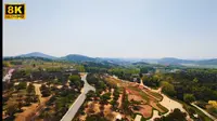 航拍大连英歌石植物园