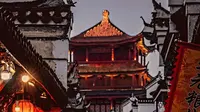 【4K】合肥唯一的5A景区，三河古镇初冬的雨夜