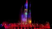 【4k60fps纯享版】2021年烟台滨海广场音乐喷泉灯光秀 全景拍摄