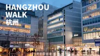Hangzhou Walk｜雨天散步杭州天目里(地铁站到水镜广场)杭州文艺新地标 | 云散步 环境音 放松减压 2024[4K]
