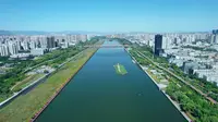 山西太原汾河美丽景色