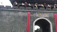 实拍江苏淮安金湖尧帝古城美景，无奈游客太少