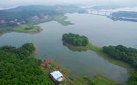 航拍三湘四水水府庙水库