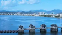 航拍潮州广济桥
