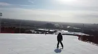 山西大同万龙白登山滑雪场完美中级道滑雪第八次滑雪挑战不可能