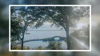 鼋头渚秋意渐近，万浪桥畔心随浪涌。