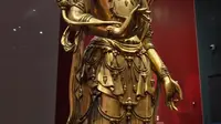 云游瞿昙寺展览之鎏金菩萨像