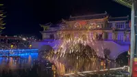 太湖古镇打铁花