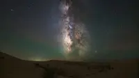 阿拉善左旗  腾格里沙漠星空延时摄影重制版