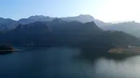 航拍古地震遗址黔江小南海