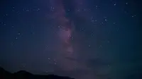 阿勒泰地区白哈巴村的日落和银河延时