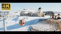 安静而治愈的风景｜内蒙古乌兰察布岱海滑雪场 航拍视角下梦幻的白雪世界
