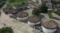 广东江门开平塘口旧墟粮仓，建设于20世纪60年代，见证一个时代的发展