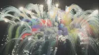 山西榆次潇河莲花湾七彩祥云烟花