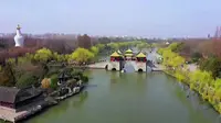 鸟瞰蜀冈春色