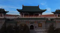 余晖下的金禅寺#屯留老爷山风景区