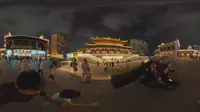 全景视频：玉林万花楼夜景上 OSMO360记录