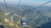 浙江湖州安吉县云上草原景区索道下山全程完整版