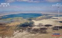 《航拍中国·内蒙古》居延海 一度干涸近40年的古老湖泊