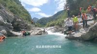 贵州遵义桐梓，水银河徒步溯溪，耍水，深潭潜水，户外活动