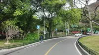 驾车行驶在福州鼓山风景区-福建省“十佳”风景区之一