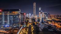 这应该是苏州最美的航拍夜景吧！ #苏州 #苏州园区 #金鸡湖 #热点