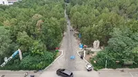 航拍：古建筑 泰山普照寺