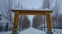 雪中的柯族村庄(黑龙江省富裕县友谊乡柯尔克孜族民族村)