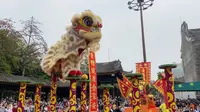 佛山祖庙黄飞鸿纪念馆醒狮表演(2)