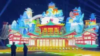 牡丹和《洛神赋》联动，国花园解锁“白+黑”限定皮肤。网友:四月的洛阳是懂美学统治的！