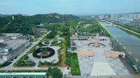 山西武乡县八路军文化园美丽景色