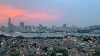 厦门鼓浪屿月光岩上至高点的晚霞#旅行##