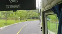 牛首山景区，景区大巴宇通客车运行实录