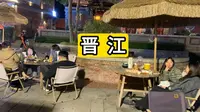 夜逛晋江市五店市传统街区 砖头房子 很多茶馆