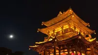 实拍广西桂林逍遥楼，夜景比西安钟鼓楼还美，还可免费登楼！