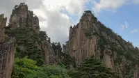 黄山石笋矼观景台风光