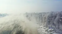 光着脚奔跑丨吉林雾凇岛の雾凇～