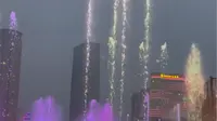 宁波三江口夜游喷泉-宁波最贵的街