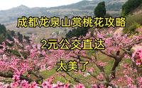 成都龙泉山桃花之旅及攻略，2元公交直达，这里太美了错过可惜！