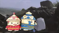 秒懂内蒙古-萌宝咕宝带你了解曼德拉山岩画